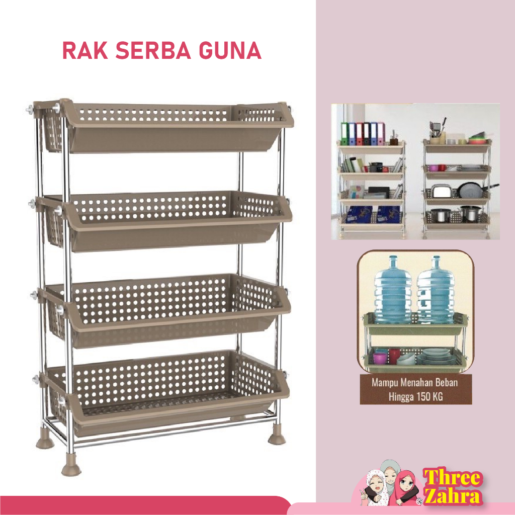 RAK SERBA GUNA PASTIK TIANG BESI