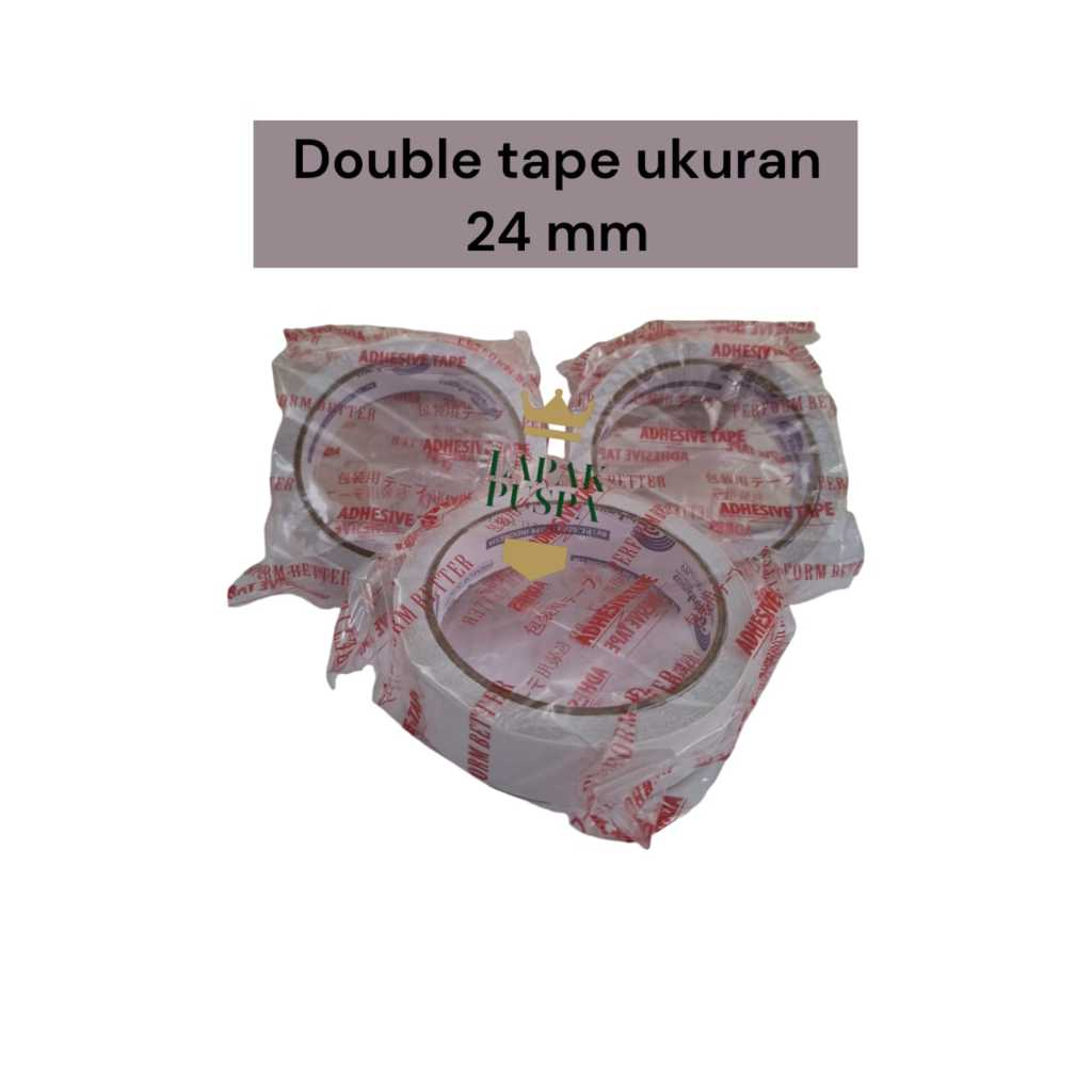

1 pcs double tape tep isolasi double tap rainbow 24 mm x 12 yard