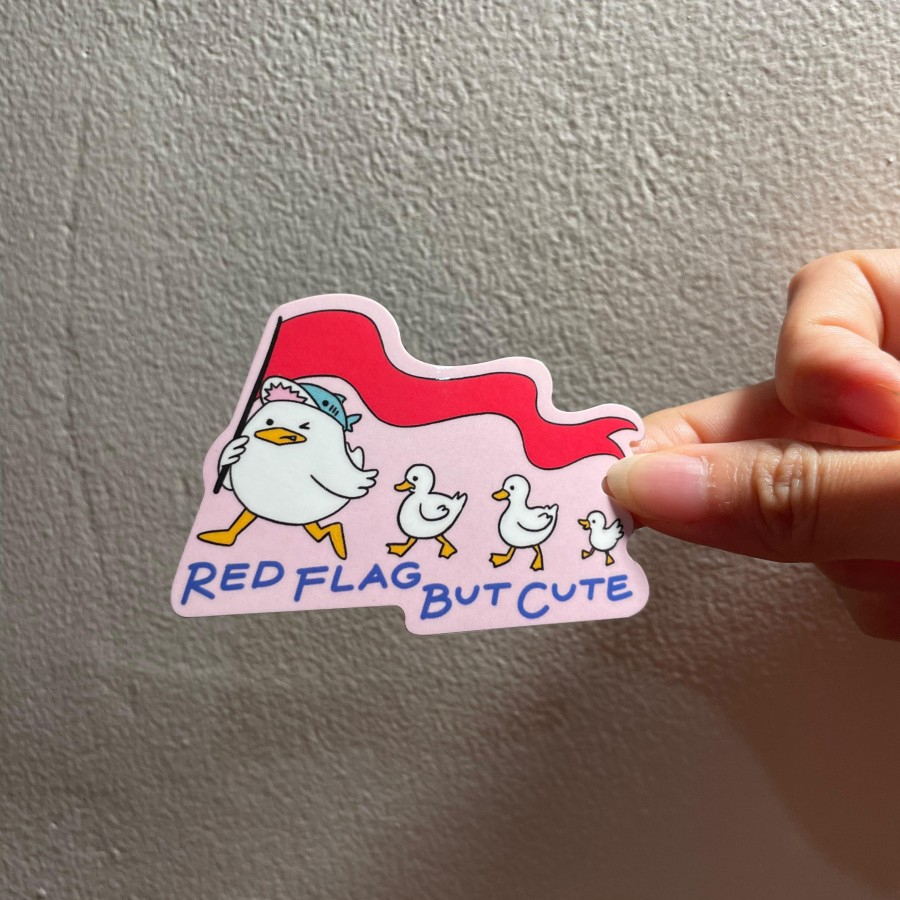 

Red Flag but Cute - Sticker Vinyl Gloss