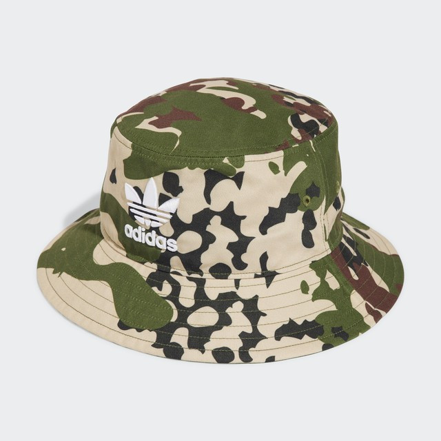 ADIDAS ORIGINALS Topi Bucket Camo Unisex Hijau IU0042