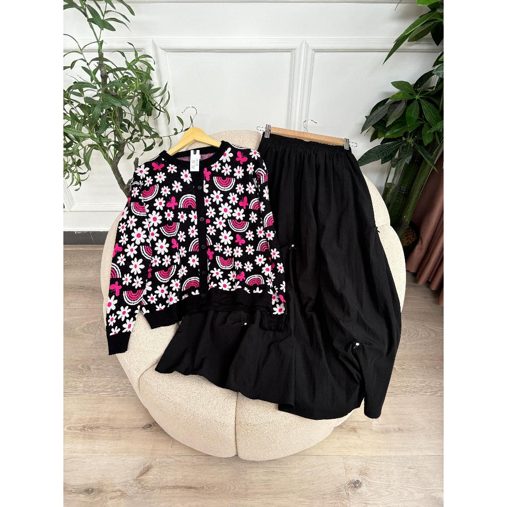Bebina Cardigan Set Skirt ALLN Knitwear