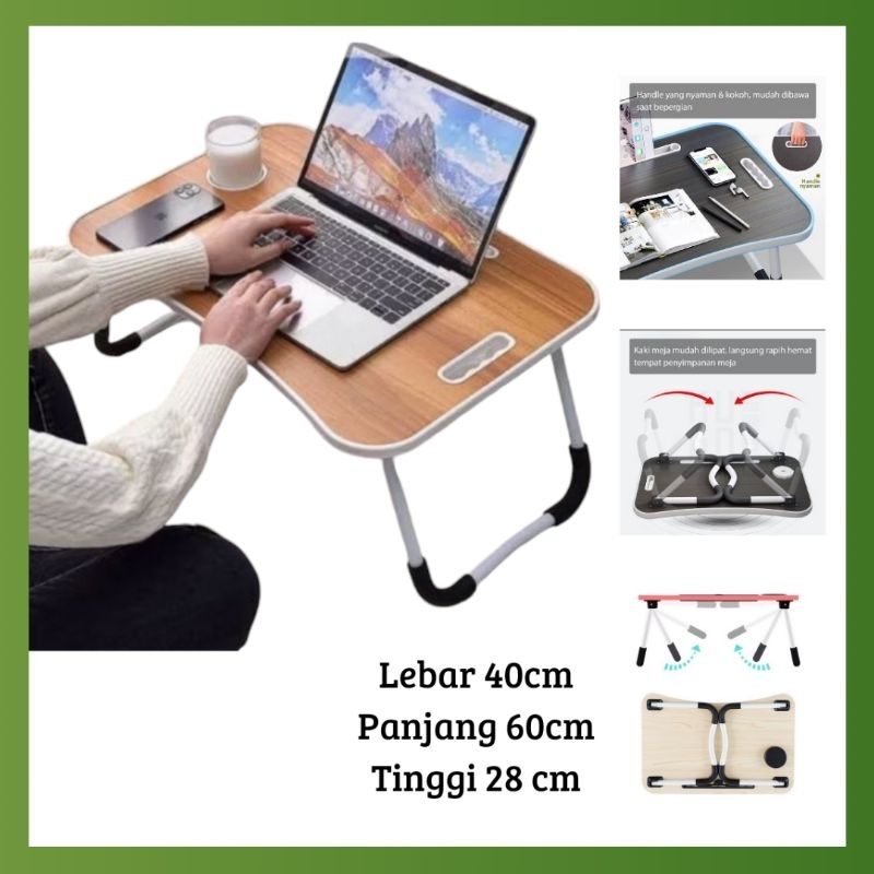 MEJA LIPAT KAYU Meja Belajar Meja Lipat JUMBO portable multi fungsi Serbaguna murah berkualitas