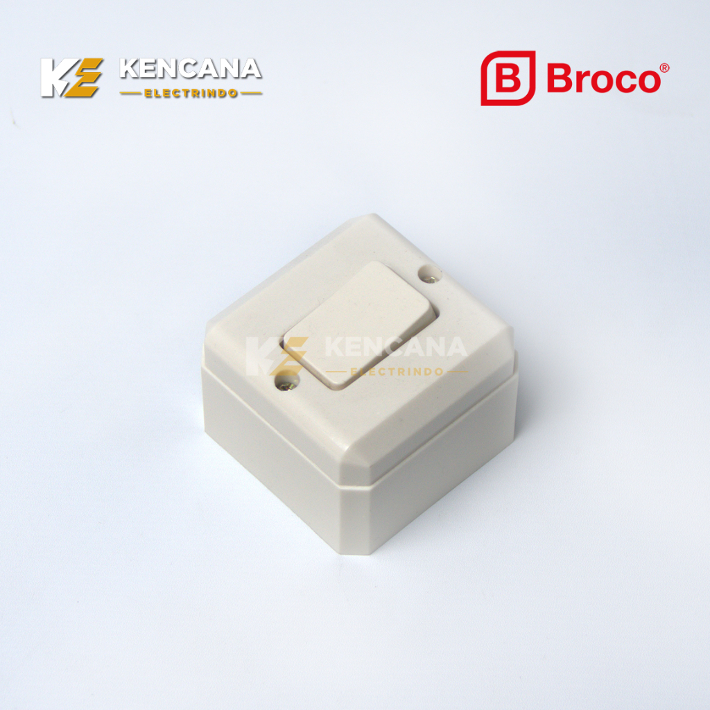 Saklar Engkel OB Broco 16210 | Saklar Lampu Tunggal Kayu Broco SNI