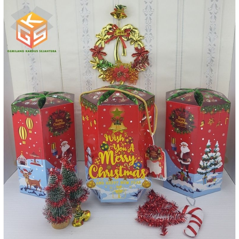 

10pcs Box Natal [FREE HANG TAG] | Ukuran 3 Toples 500gr | Box Christmas | Dus Natal | Dus Christmas | Box 3 Toples 500gr | Box Hampers Natal | Box Hampers Christmas | Box Kue Kering