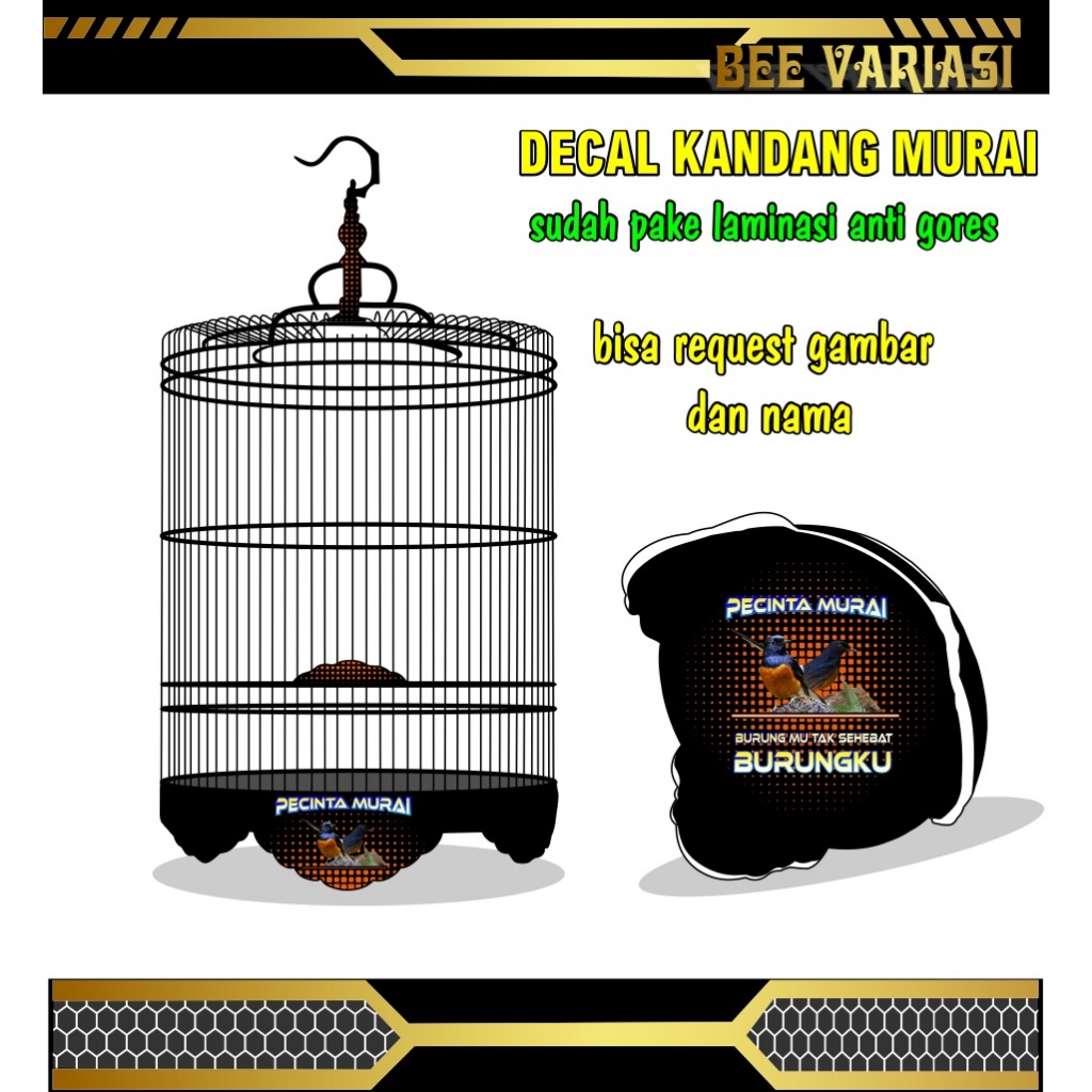 PENCINTA MURAI,kandang tebok, sticker sangkar murai, tebok murai ,stiker tebok murai ,sangkar murai,