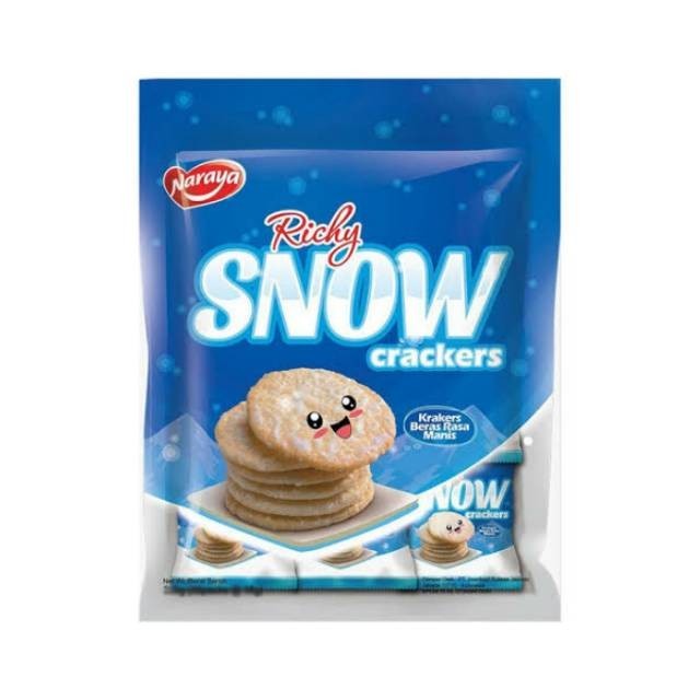 

Naraya Richy Snow Cracker 360gr Enak Biskuit Beras Manis dan Gurih