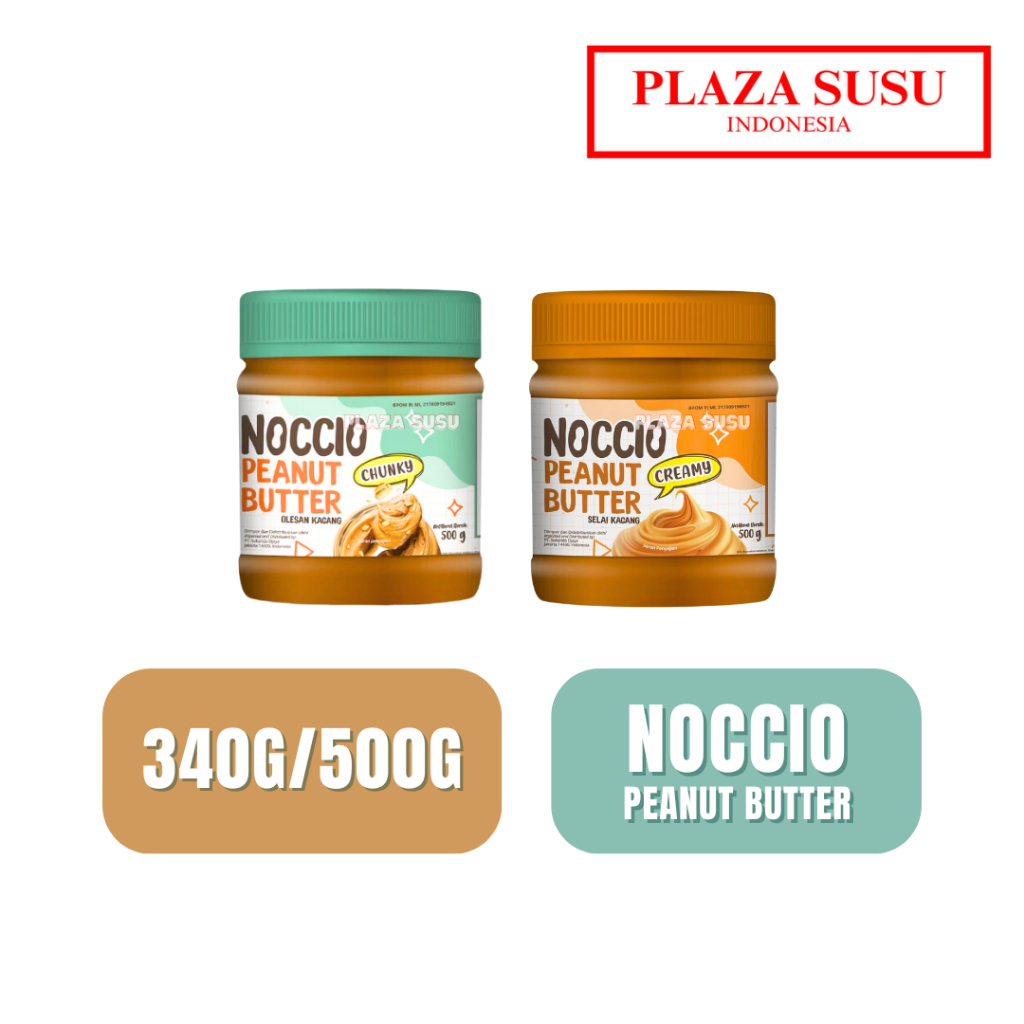 

KACANG SELAI NOCCIO PEANUT BUTTER NOCCIO CHUNKY NOCCIO CREAMY - 340G/500G