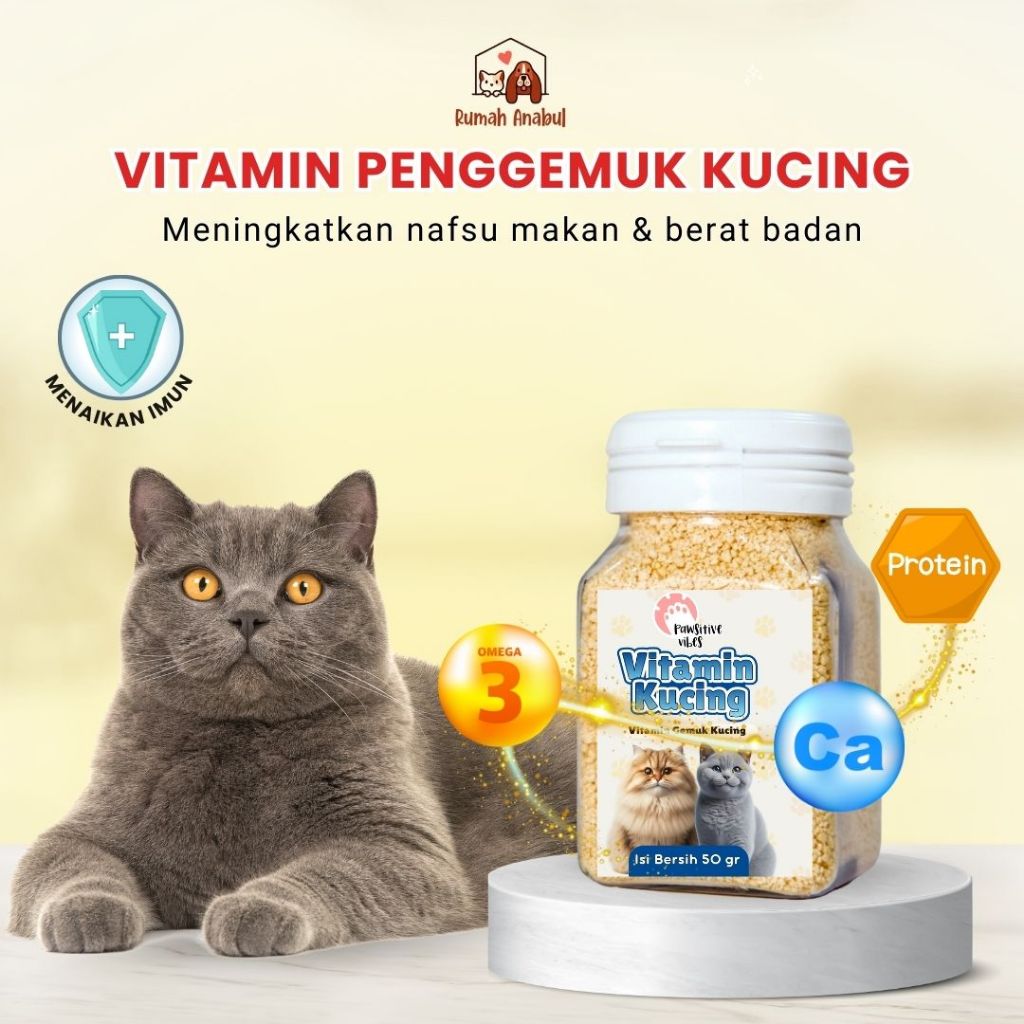 RK VITAMIN GEMUK Kucing Penambah Nafsu Makan Anjing Obat Penggemuk Untuk Fitamin Anak Cat Kitten