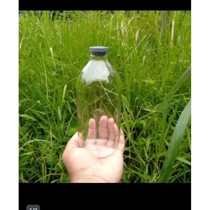 Botol kaca infus 500ml, Botol Asi 500ml Tutup Karet/Botol Kaca Infus 500ml
