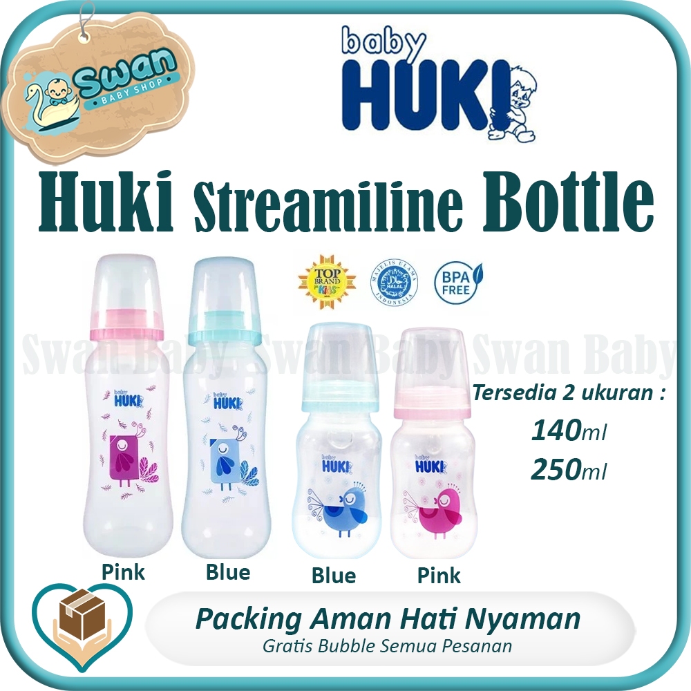Huki Streamiline Bottle / Botol Susu Bayi / Botol Susu Huki / Botol Susu