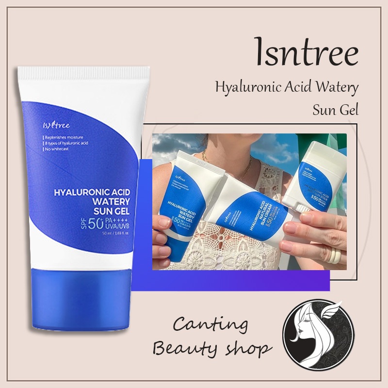 Isntree Hyaluronic Acid Watery Sun Gel/Natural Sun Cream 50ml SPF50+ PA++++ / Isntree Onion Fresh Li