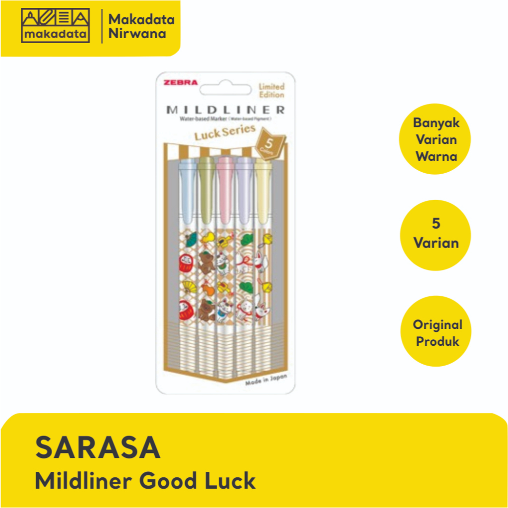 

ZEBRA MILDLINER GOOD LUCK (5 PCS)