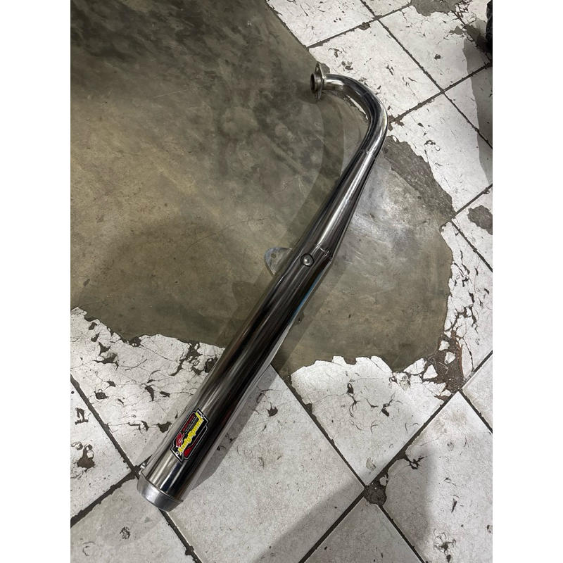 CACAT knalpot rx king standar racing full krom andy speed