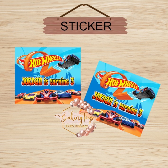 

Hot Wheels Mobil Kotak - Sticker Birthday Souvenir Tempelan Ulang Tahun Hampers Pudding Tumpeng