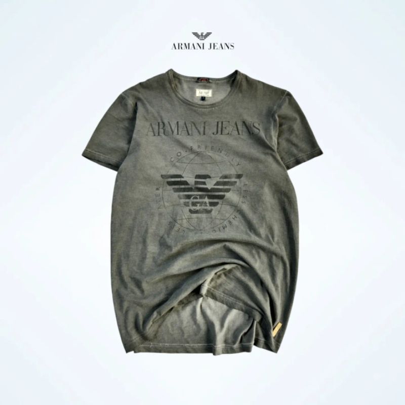 KAOS ARMANI JEANS NATURAL COFFE DYE BUILD UP
