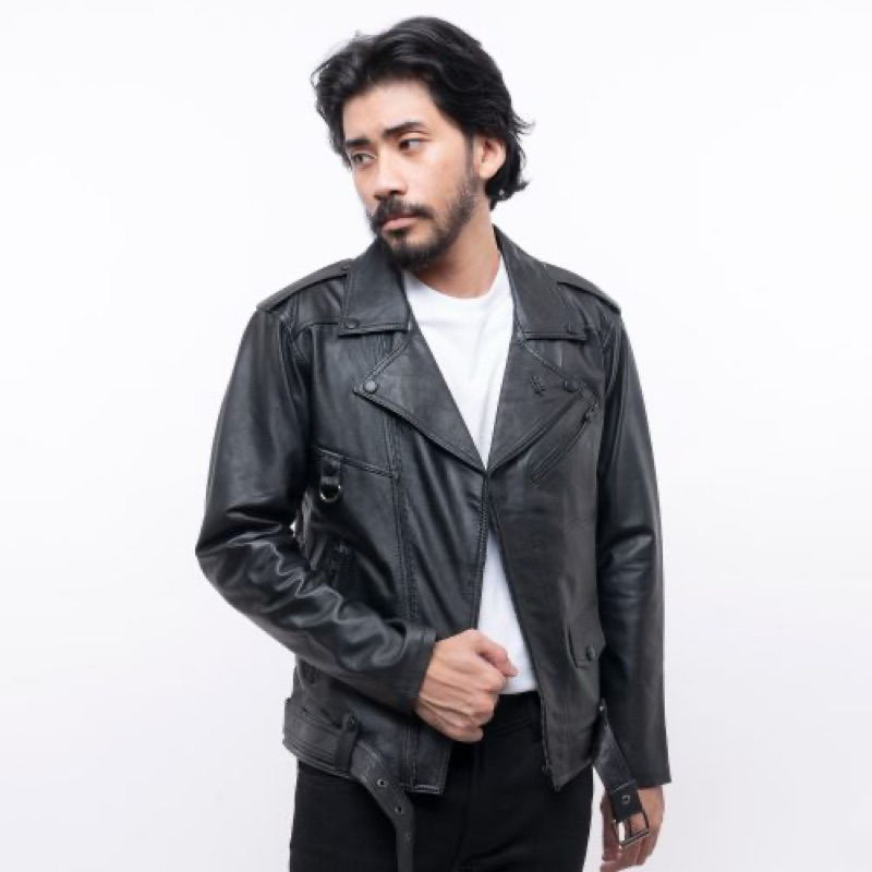jacket kulit double kerah MATERNAL Gloria