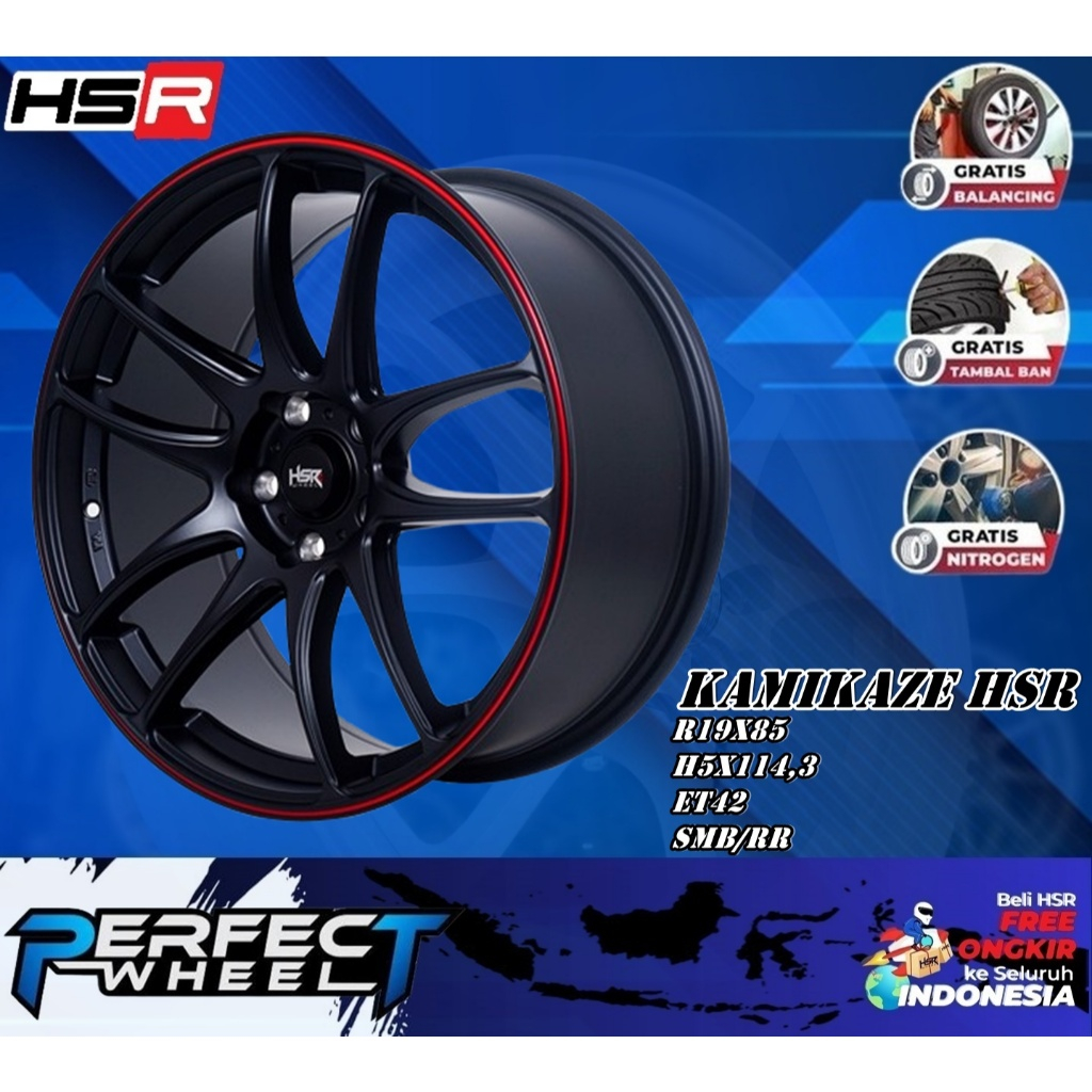 Velg Modifikasi Mobil Alphard,Accord,Outlander,Crv,Terios Ring 19 Hsr Wheel Kamikaze