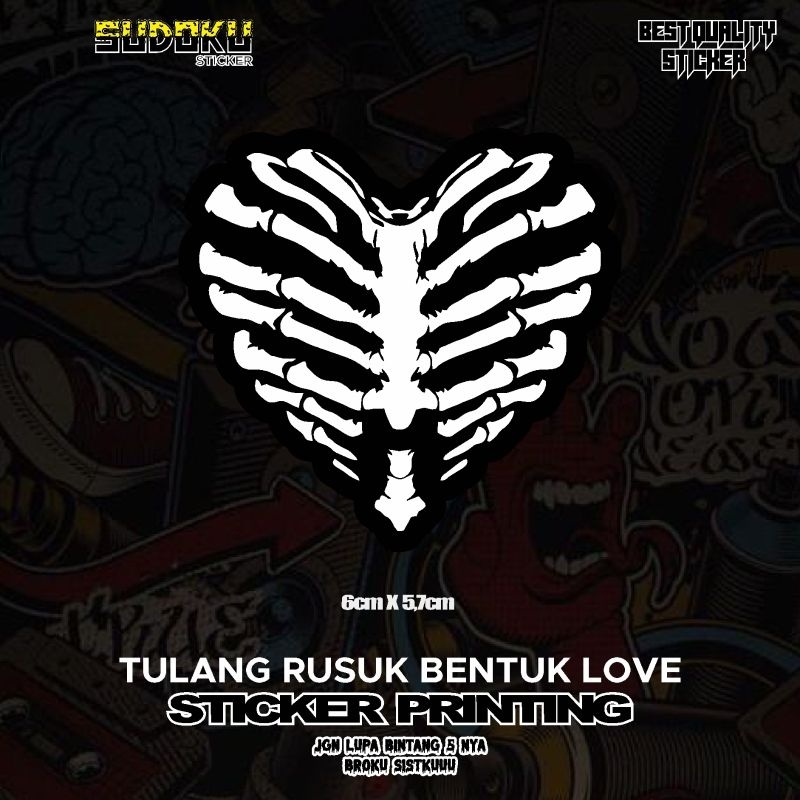 

STICKER STIKER PRINTING RUSUK TULANG LOVE VIRAL AESTHETIC