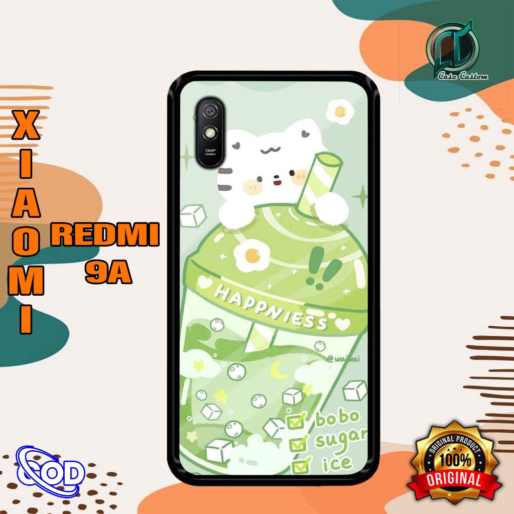 Case XIAOMI REDMI 9A - Fashion Case - Hardcase 2D Glossy - CASE CUSTOM - [MOTIF BOBA] - Case Kilau -
