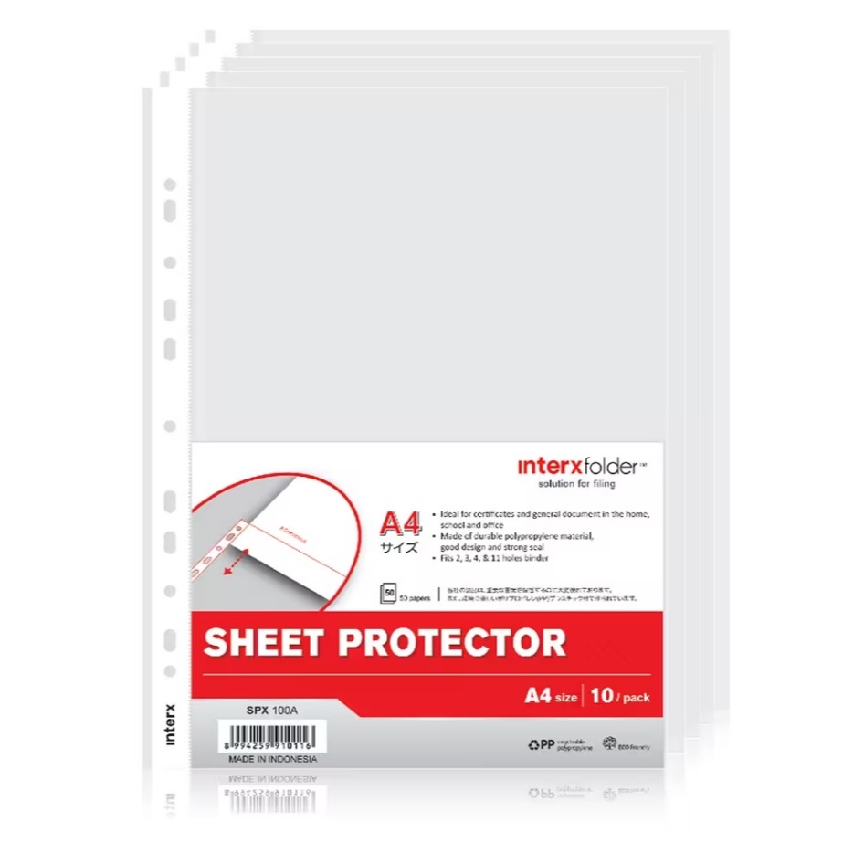 

SHEET PROTECTOR A4 INTERXFOLDER 1 PACK ISI 10 LEMBAR