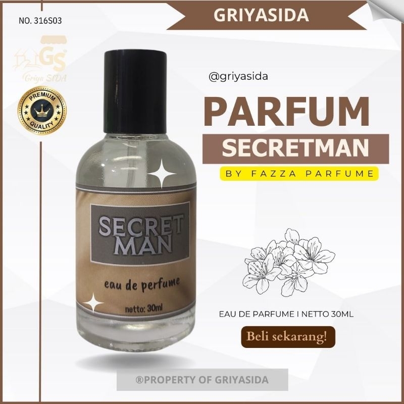 Parfum secretman 30ml fazza parfum spray eau de parfume edp premium