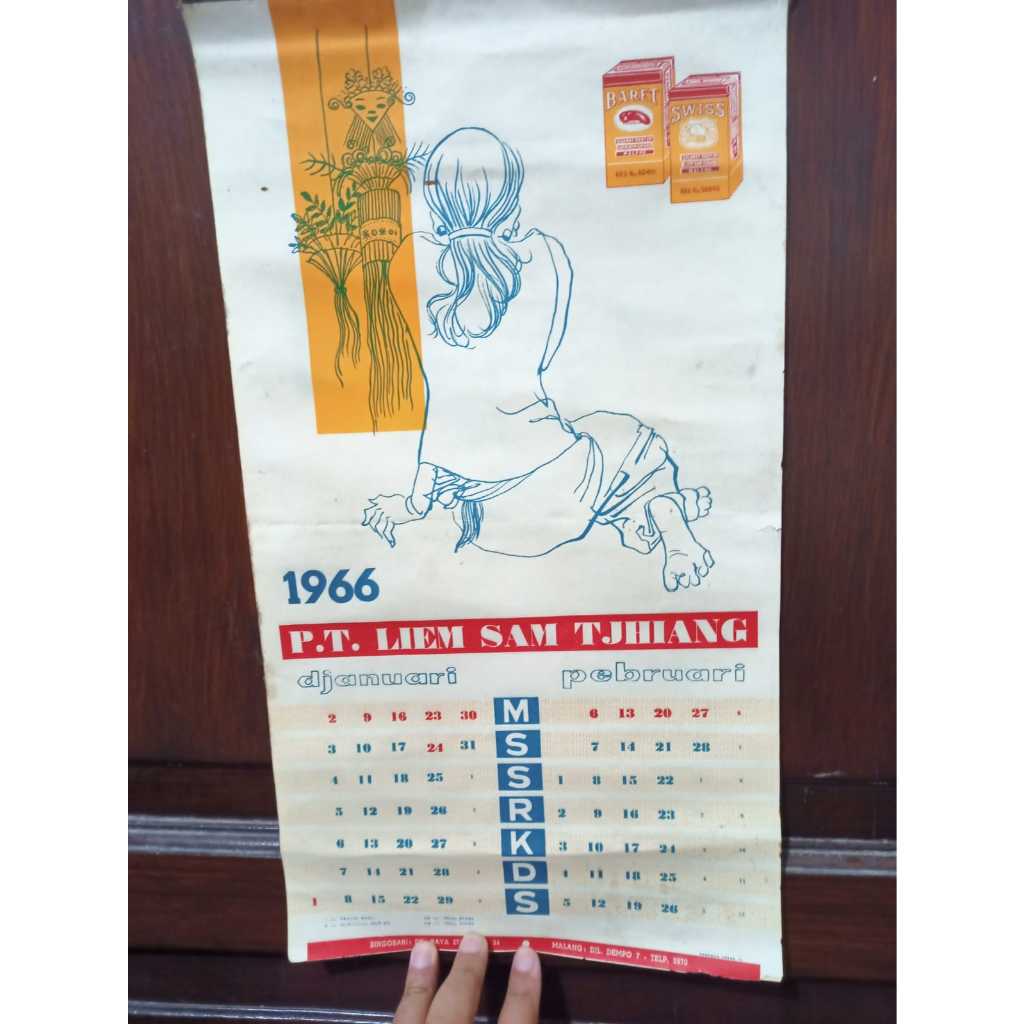 

Koleksi Langka Jadul Lawas Kalender tahun 1966 PT LIEM SAM TJHANG