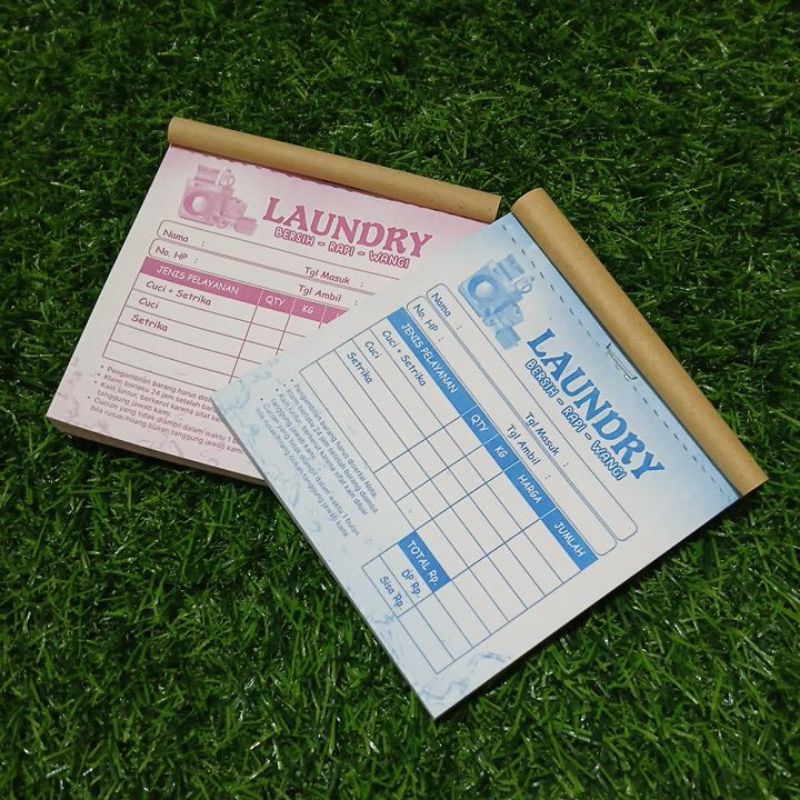 

NOTA LONDRY 2 RANGKAP ISI 100 LEMBAR 50 SET UKIRAN 1/6 FOLIO 10,5X10,5 READY STOK