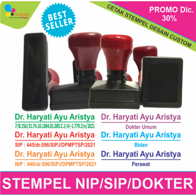 

Stempel Nama NIP SIP DOKTER PETAWAT BIDAN FREE DESAIN CUSTOM