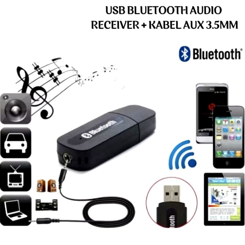 USB Bluetooth Receiver BT 163 + Jack Audio 3,5mm