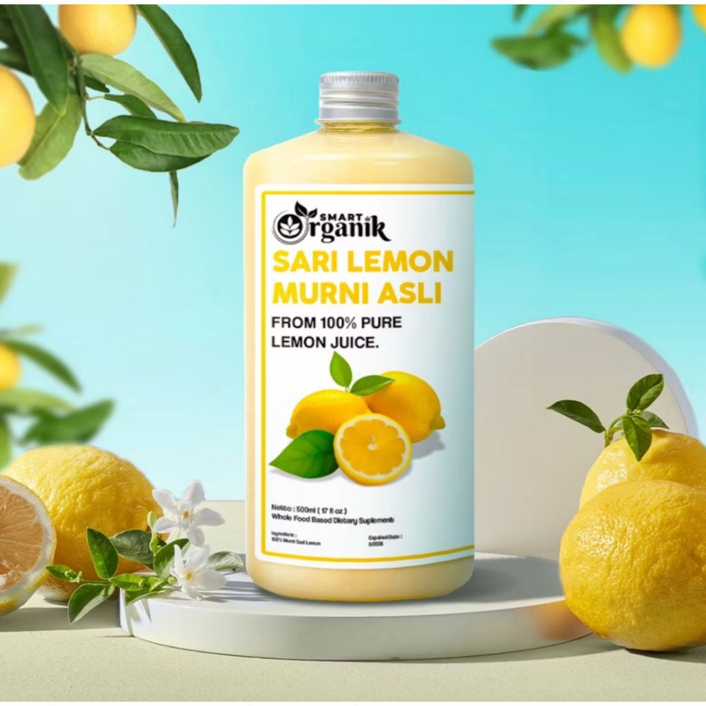 

SMART ORGANIK Sari Lemon Murni /Air Lemon Fresh / Pure Lemon Juice 100% Asli