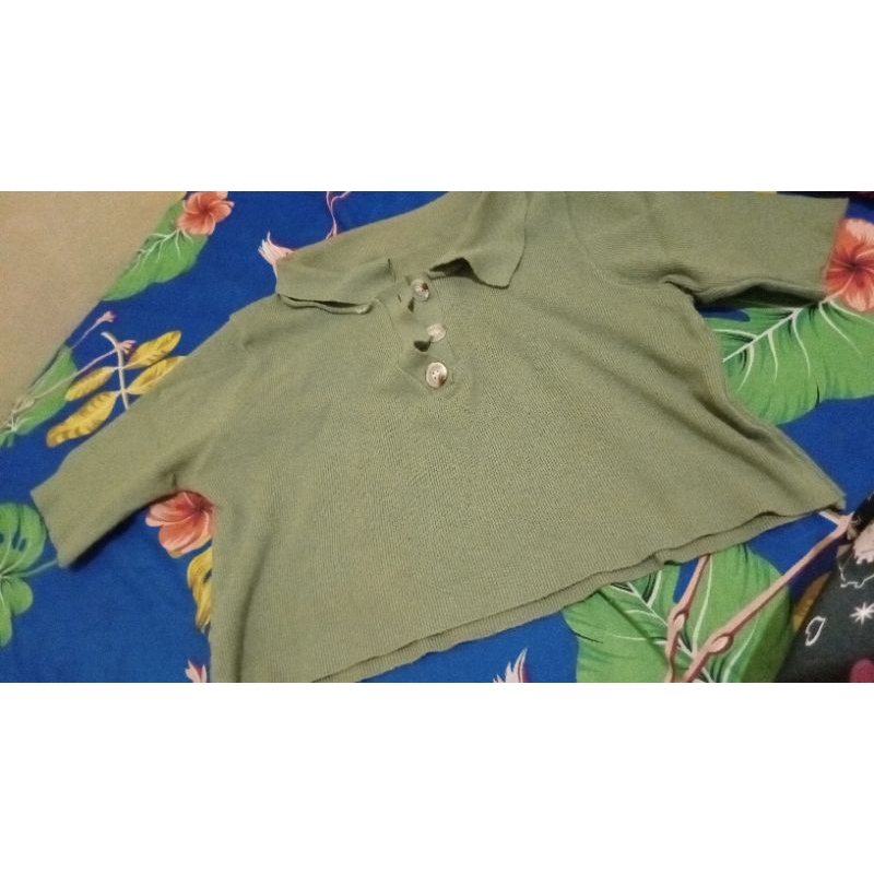 preloved polo knit crop