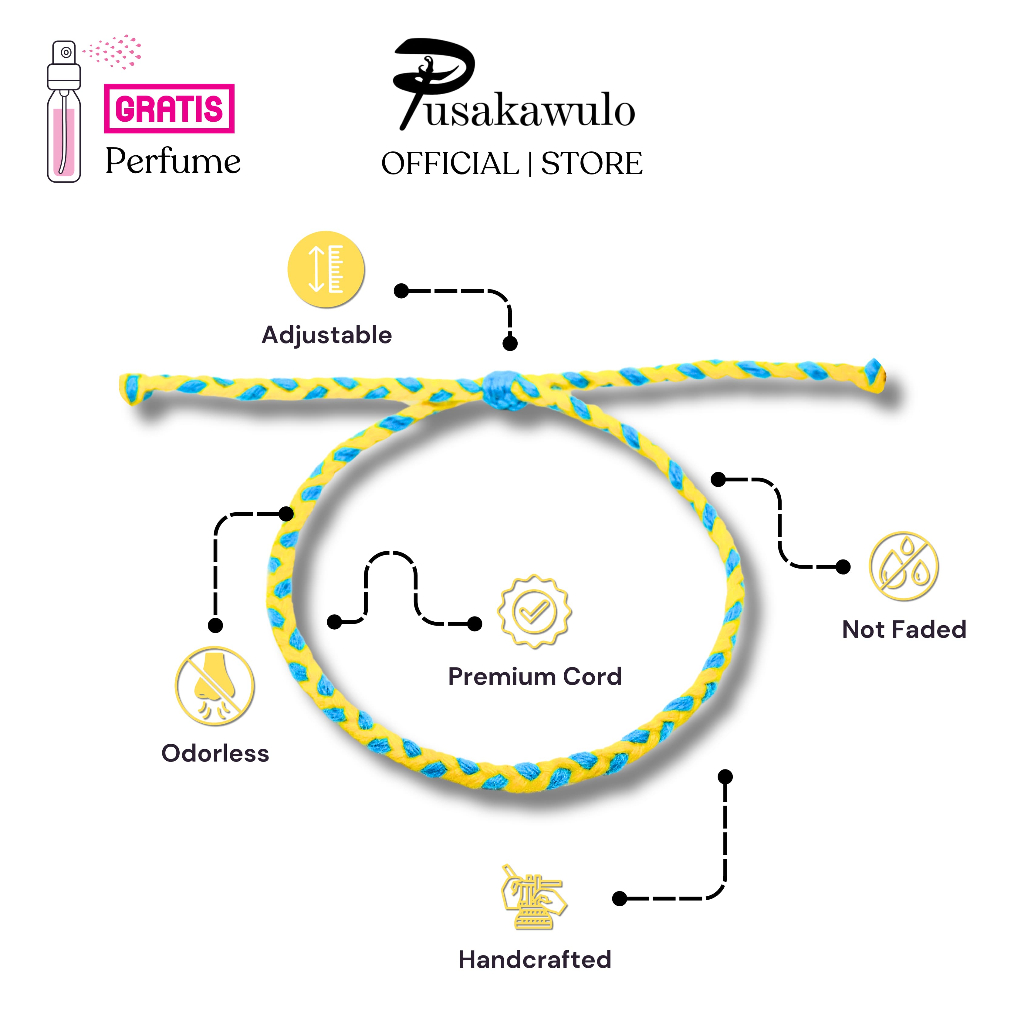 PUSAKAWULO - GELANG TANGAN TALI MOOD BOOSTER AESTHETIC ETNIK BRACELET MOOD BOSTER COWOK CEWEK //119