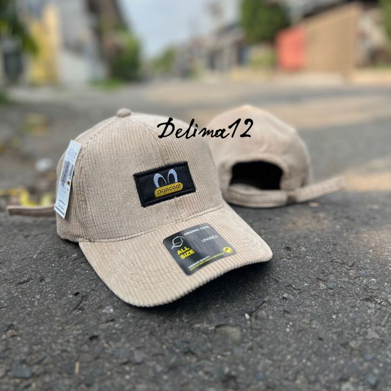 topi pria cordurouy pria premium bordir pancot