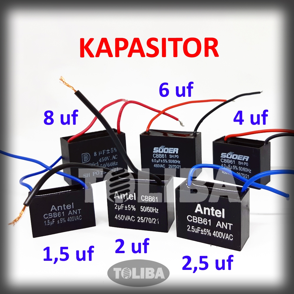 kapasitor kipas angin 1,5 mikro / capasitor kipas 1.5 uf / kapasitor kipas angin 2,0 mikro / capasit