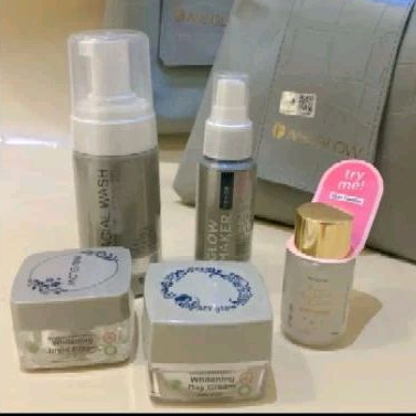 Paket Whitening MS Glow free essence mini
