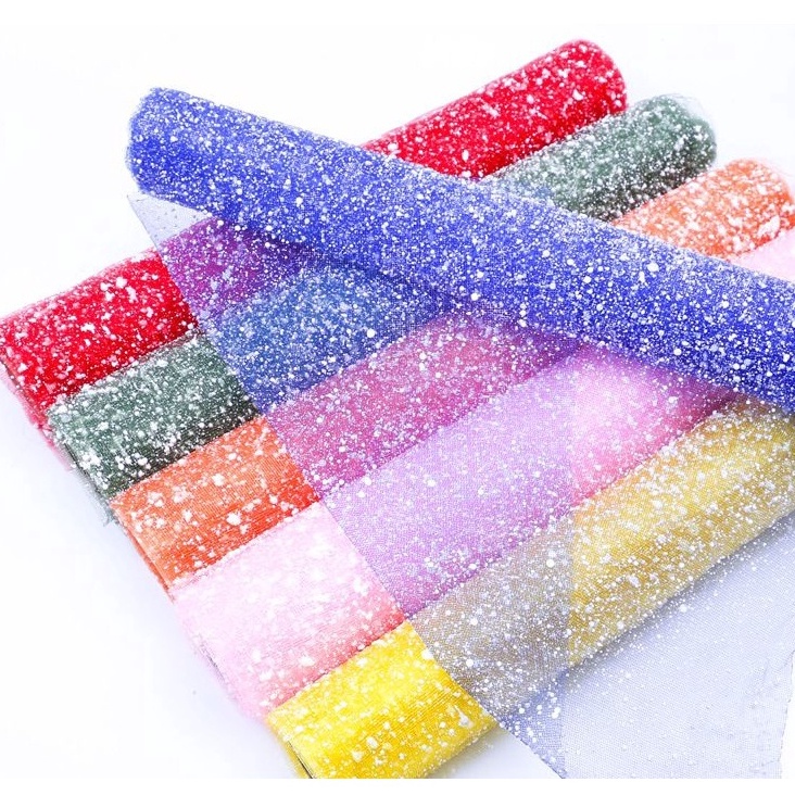 

Top Arrival 1ROL 4 YARD KERTAS BUNGA TILE SALJU SNOWY MESH TILE SNOWY WRAPPING FLOWER