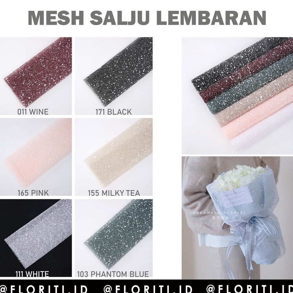 

Sekarang Keren 1 Lembar MeshJaring Salju Pembungkus Buket Flower Wrapping