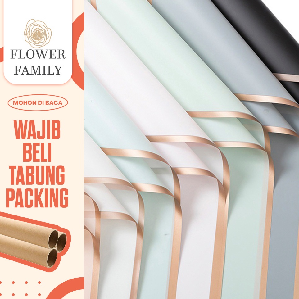 

Seller Resmi Flower Family 2 LEMBAR Flower Wrapping Paper LIST GOLD Kertas Buket Bunga Cellophane Florist Kertas Bunga Buket Kado Wisuda Anniversary