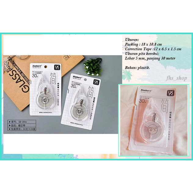 

Correction Tape Transparan Tape Correction Aesthetic Corecction Tape Jumbo 30 Meter