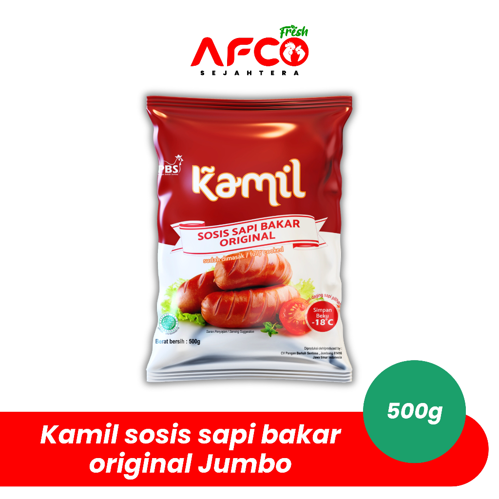 

Afco Fresh Sosis sapi bakar original (Jumbo) 500g