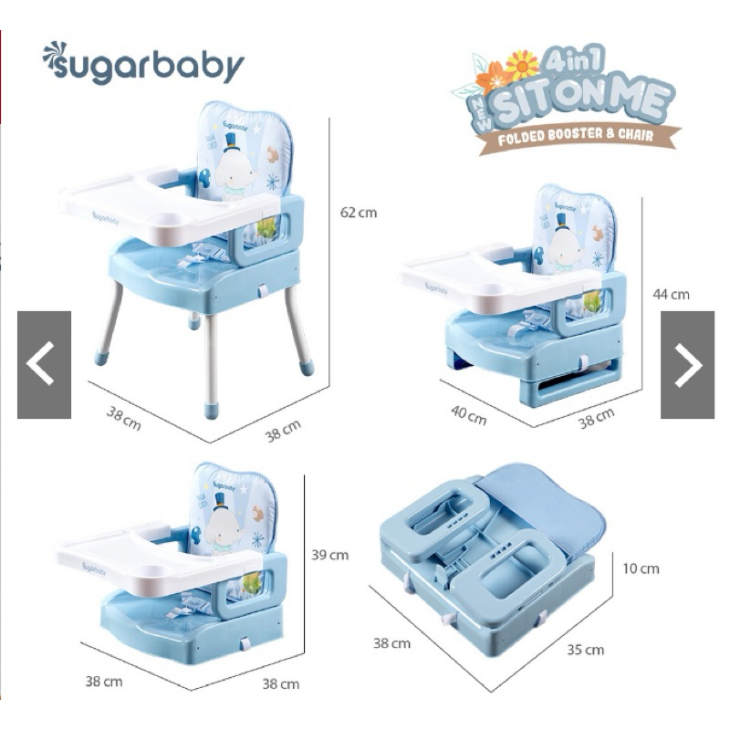 Sugarbaby 4in1 SitOnMe Folded Booster & Chair / kursi Makan Anak / Sugar Baby si on me chair