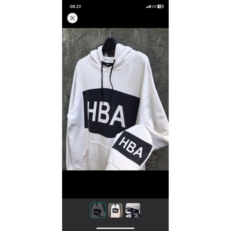 Hood By Air Logo Pullover Hoodie