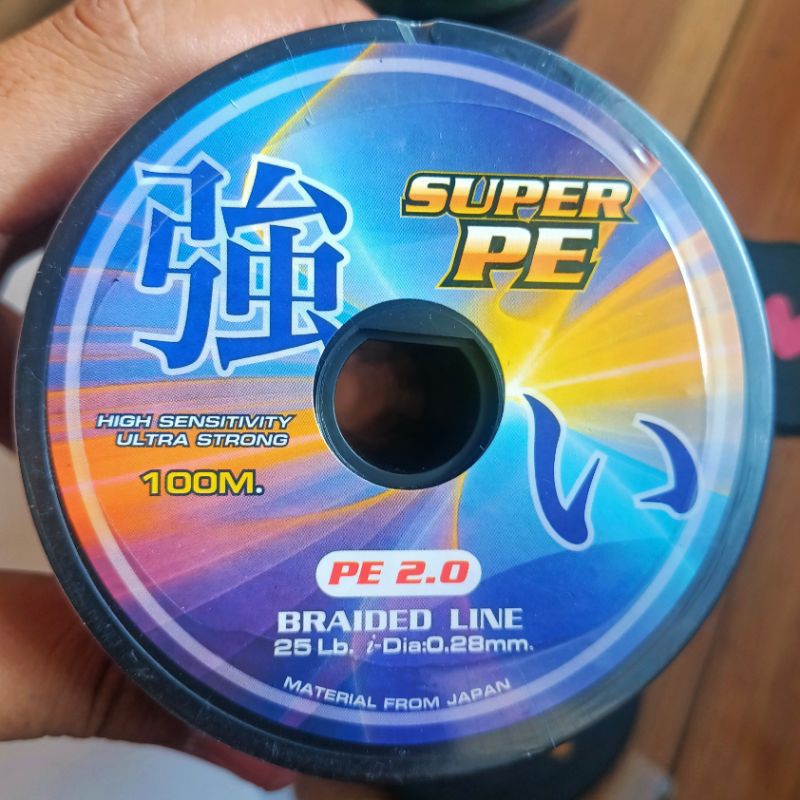 senar pancing PE super pe 100 meter