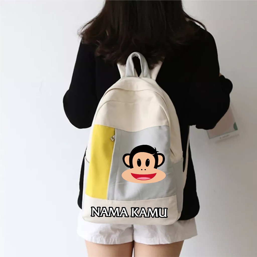Tas Ransel Anal Laki Laki Perempuan Backpack Sekolah SD SMP Paul Frank