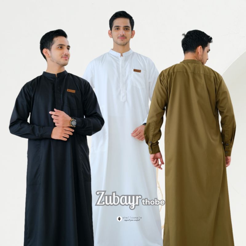 Zubayr Thobe Adha Series Couple Gamis Pria Lengan PanjangTerbaru By Shellcohijab ×  Shellcomale