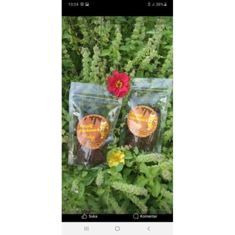 

keripik pisang coklat lumer