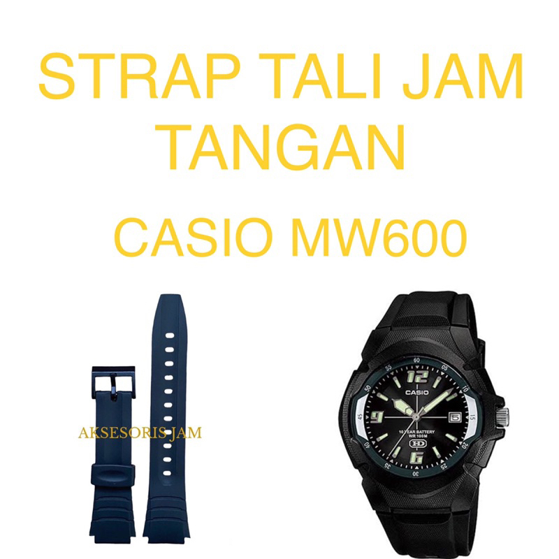 Strap Jam Tangan Casio MW-600 MW 600 MW600F MW 600F Tali jam Casio MW600 pas dan bisa lgsg dipakai