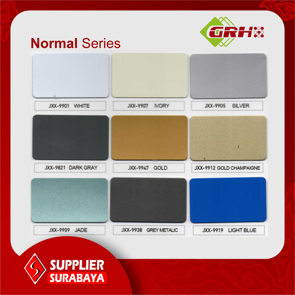 Aluminium Composite Planel Tebal Plat 0,2mm Tebal keseluruhan 4 mm ACP GRH/Goodsense Tipe Mirror Ser