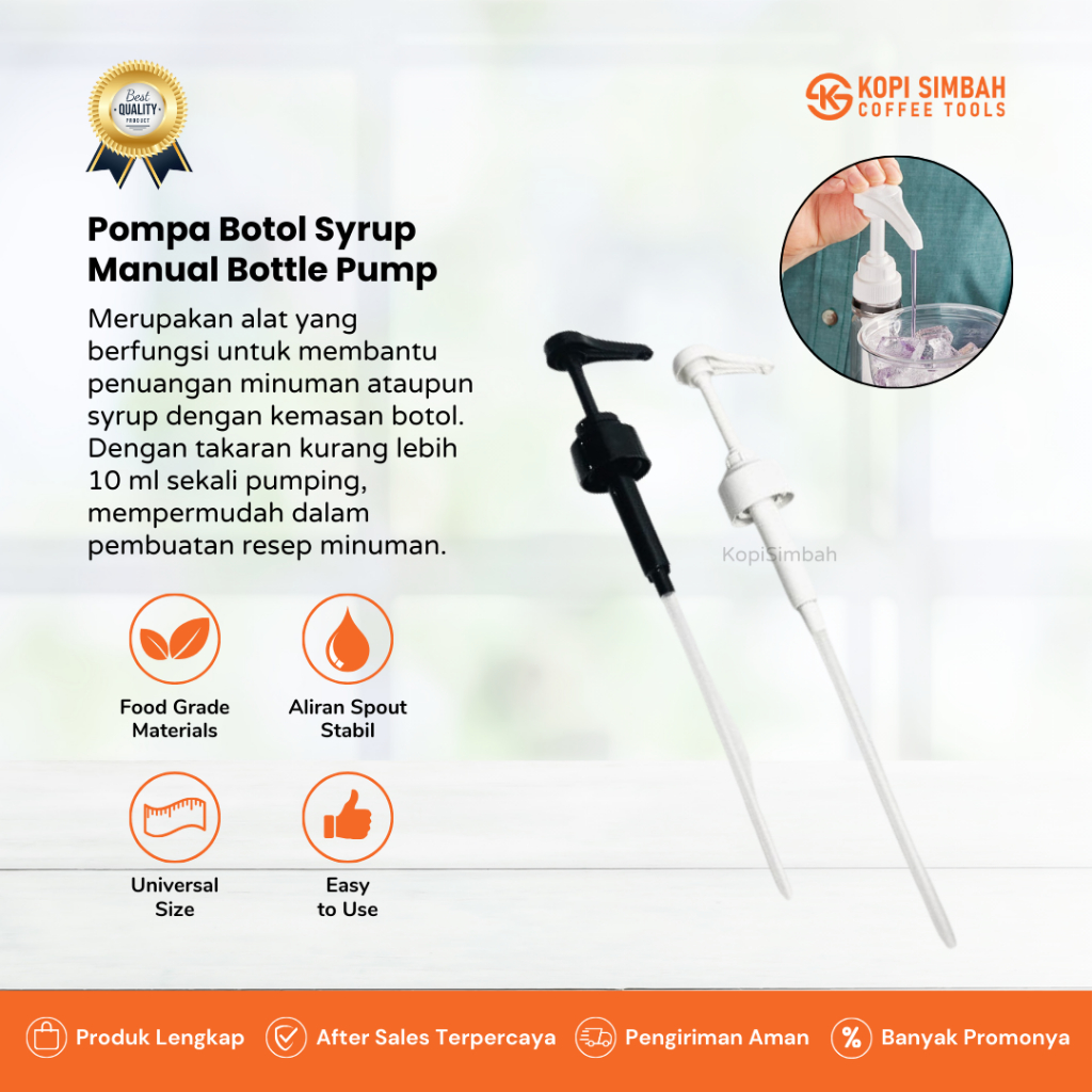 Pump Botol Minuman Penuang Bottle Syrup Pompa Universal