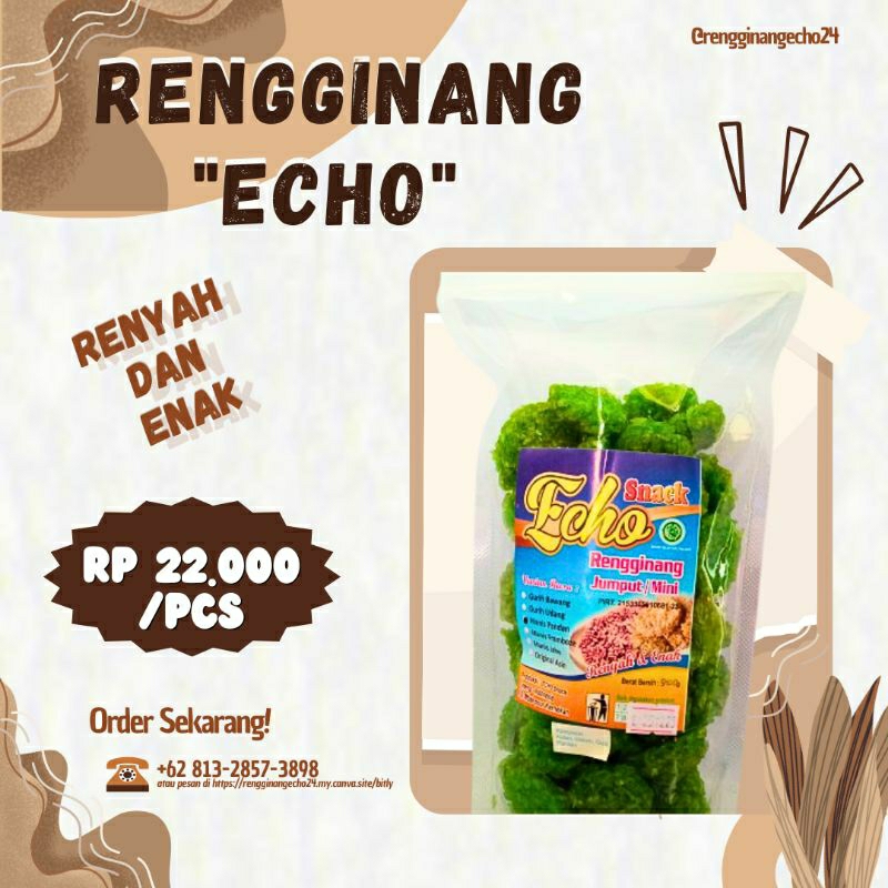 

Rengginang Echo Varian Manis Pandan Mentah (500gr)